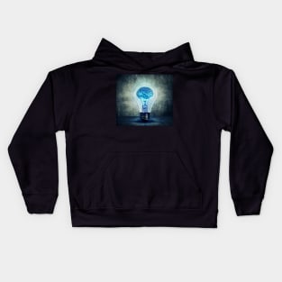 lightbulb brain Kids Hoodie